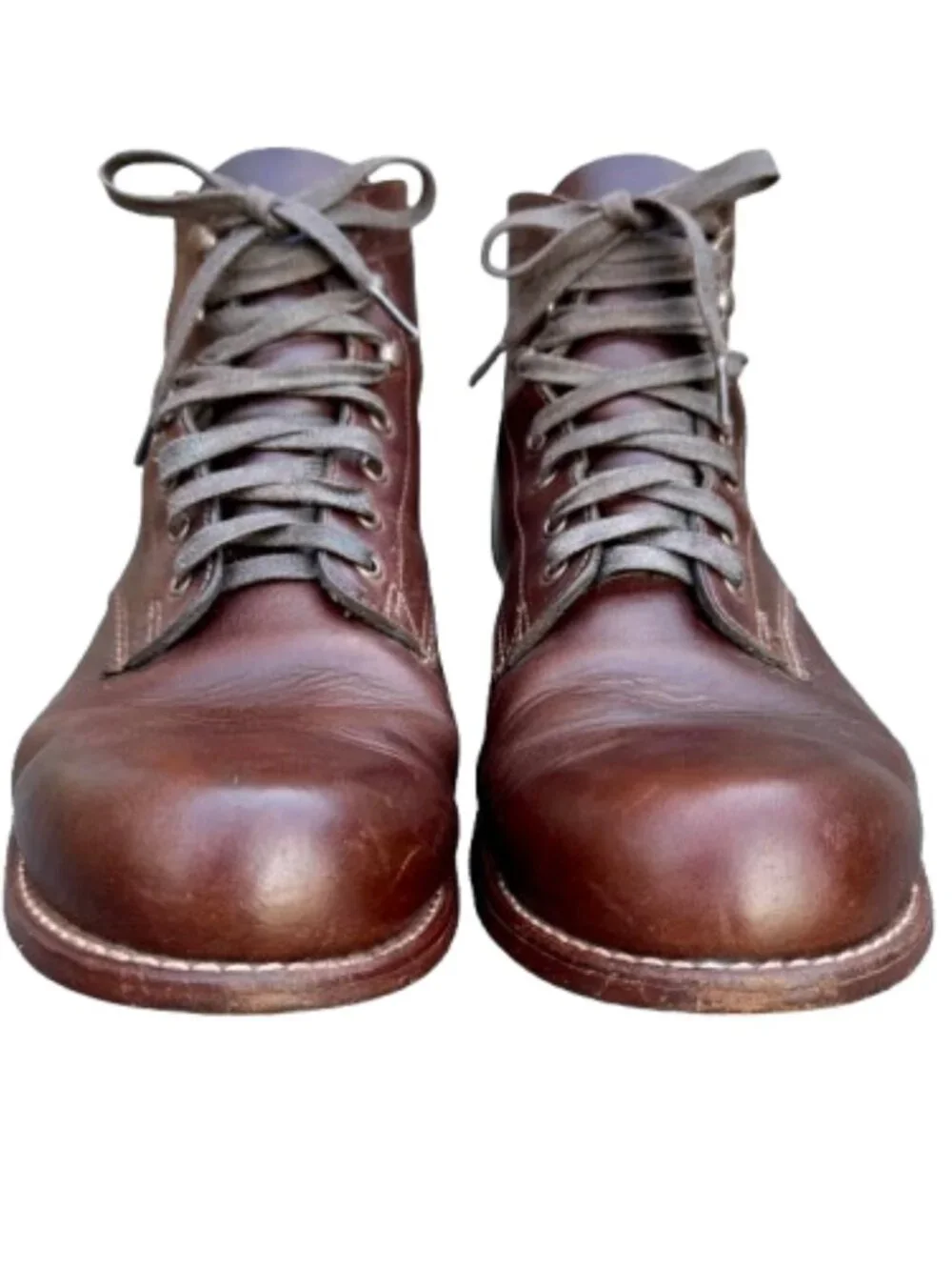Wolverine 1000 Mile Plain-Toe Original Boots Mens Sz 10.5D Brown Leather